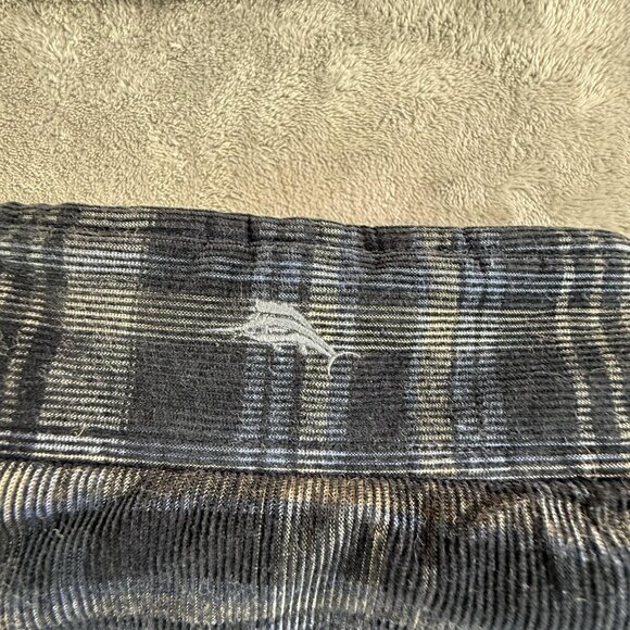 Tommy Bahama Vest Mens XXL Blue Gray Plaid Reversible Quilted Full Zip Corduroy - Picture 10 of 13